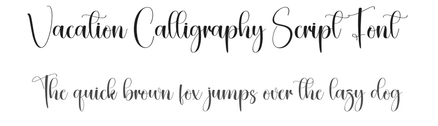 Vacation Calligraphy Script Font by creativeletter — Script Handwritten Font