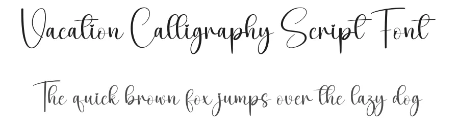 Vacation Calligraphy Script Font by creativeletter — Script Handwritten Font