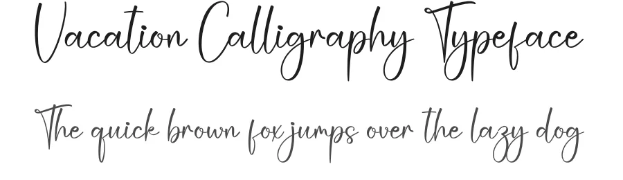 Vacation Calligraphy Typeface by creativeletter — Script Handwritten Font