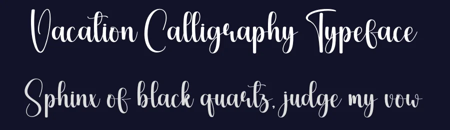 Vacation Calligraphy Typeface by creativeletter — Script Handwritten Font — thumbnail 2