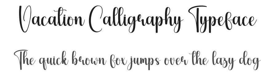 Vacation Calligraphy Typeface by creativeletter — Script Handwritten Font