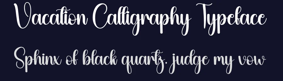 Vacation Calligraphy Typeface by creativeletter — Script Handwritten Font — thumbnail 2