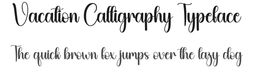 Vacation Calligraphy Typeface by creativeletter — Script Handwritten Font
