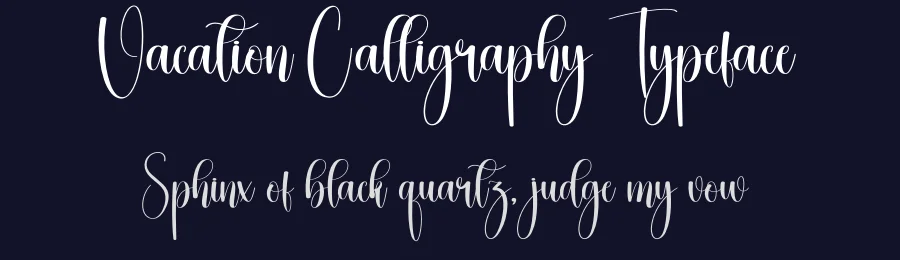 Vacation Calligraphy Typeface by creativeletter — Script Handwritten Font — thumbnail 2