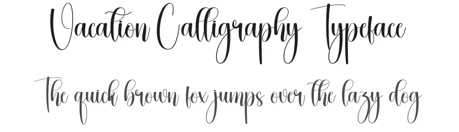 Vacation Calligraphy Typeface by creativeletter — Script Handwritten Font