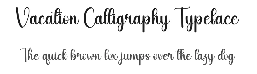 Vacation Calligraphy Typeface by andikastudio — Script Handwritten Font