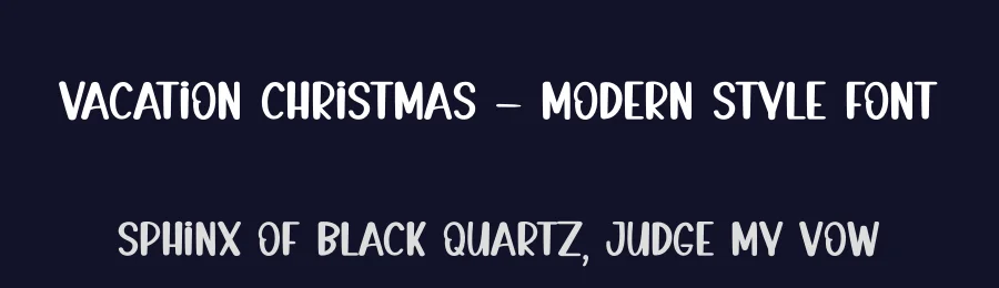 Vacation Christmas – Modern Style Font by creativeletter — Display Font — thumbnail 2