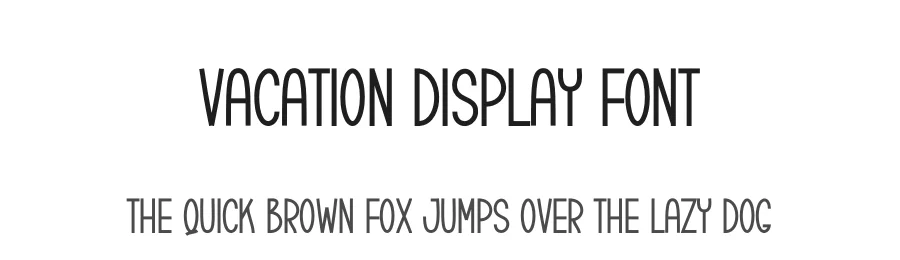 Vacation Display Font by creativeletter — Display Font