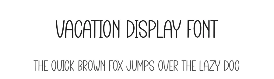 Vacation Display Font by creativeletter — Display Font