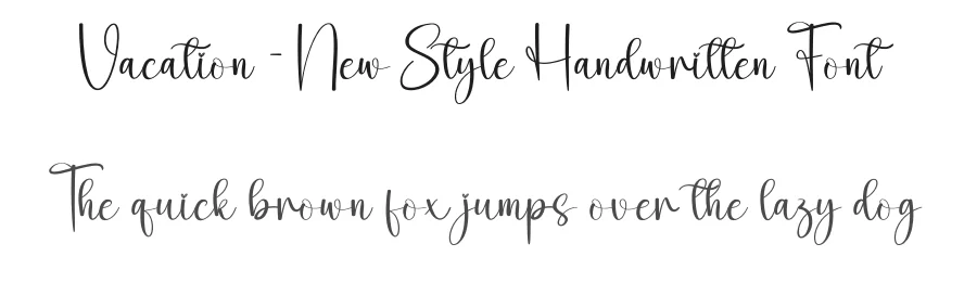 Vacation – New Style Handwritten Font by creativeletter — Script Handwritten Font