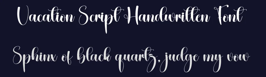 Vacation Script Handwritten Font by creativeletter — Script Handwritten Font — thumbnail 2