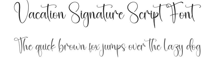 Vacation Signature Script Font by creativeletter — Script Handwritten Font