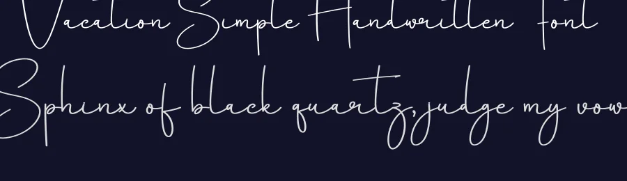 Vacation Simple Handwritten Font by creativeletter — Script Handwritten Font — thumbnail 2