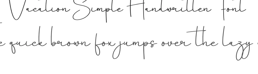 Vacation Simple Handwritten Font by creativeletter — Script Handwritten Font