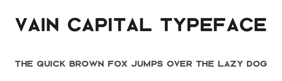 Vain Capital Typeface by Geoffrey K. — Sans Serif Font