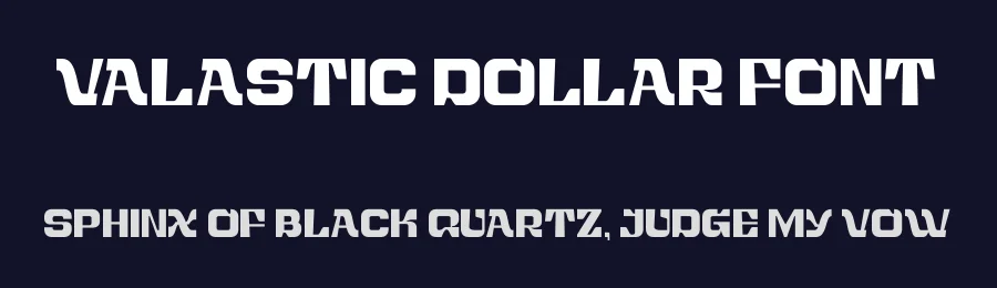 Valastic Dollar Font by BRAINWAVES STUDIO — Display Font — thumbnail 2