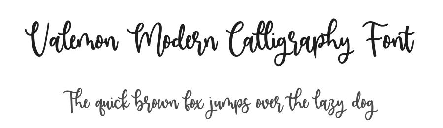 Valemon Modern Calligraphy Font by balpirick — Script Handwritten Font