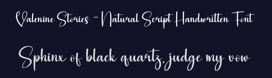 Valenine Stories – Natural Script Handwritten Font by creativeletter — Script Handwritten Font — thumbnail 2