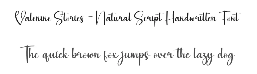 Valenine Stories – Natural Script Handwritten Font by creativeletter — Script Handwritten Font