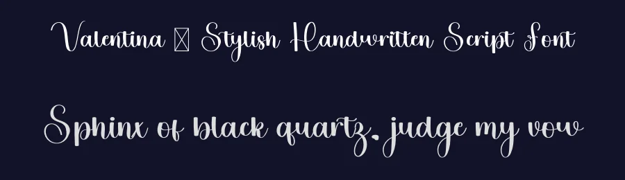 Valentina – Stylish Handwritten Script Font by freshtypeink — Script Handwritten Font — thumbnail 2
