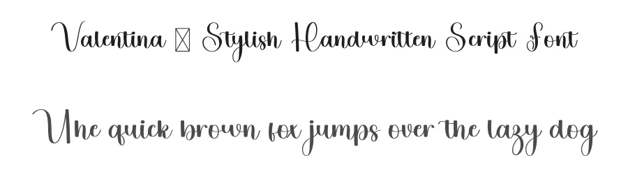 Valentina – Stylish Handwritten Script Font by freshtypeink — Script Handwritten Font