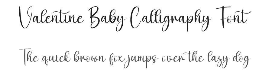 Valentine Baby Calligraphy Font by creativeletter — Script Handwritten Font