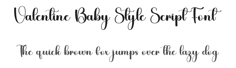 Valentine Baby Style Script Font by freshtypeink — Script Handwritten Font