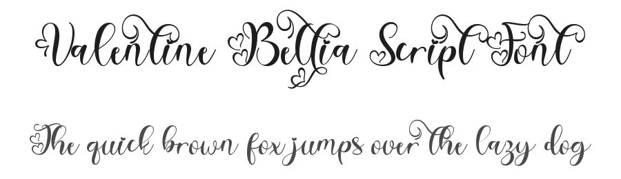Valentine Bellia Script Font by Yoga Letter — Script Handwritten Font
