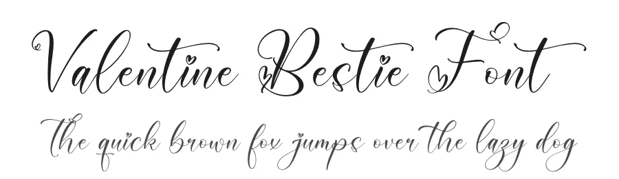 Valentine Bestie Font by letterfabric — Script Handwritten Font