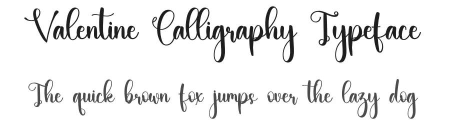 Valentine Calligraphy Typeface by freshtypeink — Script Handwritten Font