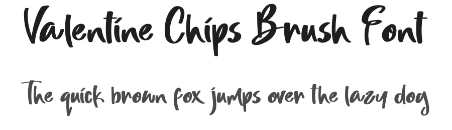 Valentine Chips Brush Font by levincreative — Script Handwritten Font