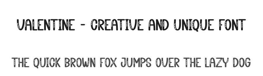 Valentine – Creative And Unique Font by creativeletter — Display Font