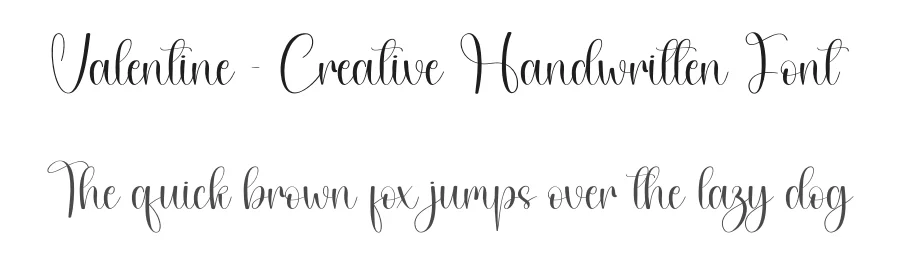 Valentine – Creative Handwritten Font by creativeletter — Script Handwritten Font