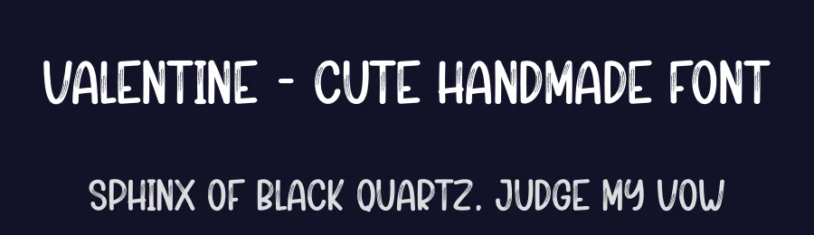 Valentine – Cute Handmade Font by creativeletter — Display Font — thumbnail 2