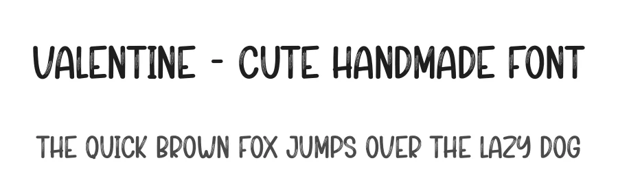 Valentine – Cute Handmade Font by creativeletter — Display Font