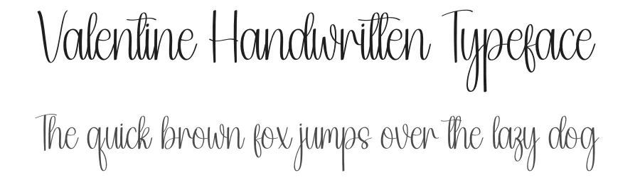 Valentine Handwritten Typeface by creativeletter — Script Handwritten Font
