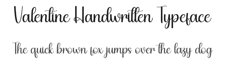 Valentine Handwritten Typeface by andikastudio — Script Handwritten Font