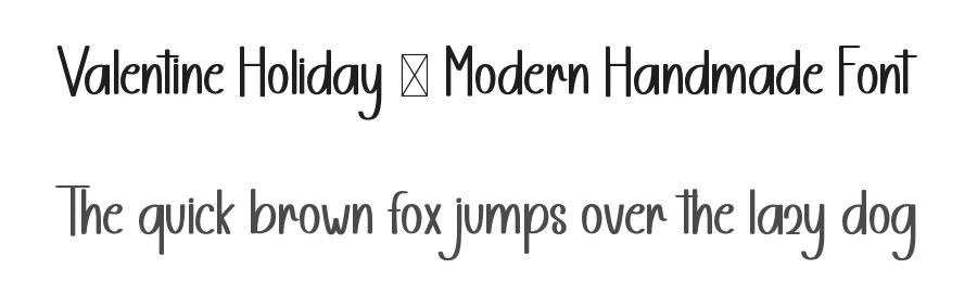Valentine Holiday – Modern Handmade Font by freshtypeink — Display Font
