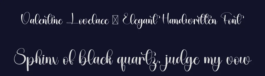 Valentine Lovelace – Elegant Handwritten Font by freshtypeink — Script Handwritten Font — thumbnail 2