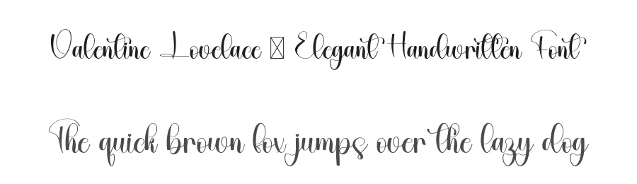 Valentine Lovelace – Elegant Handwritten Font by freshtypeink — Script Handwritten Font