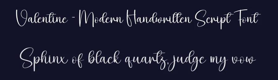 Valentine – Modern Handwritten Script Font by creativeletter — Script Handwritten Font — thumbnail 2