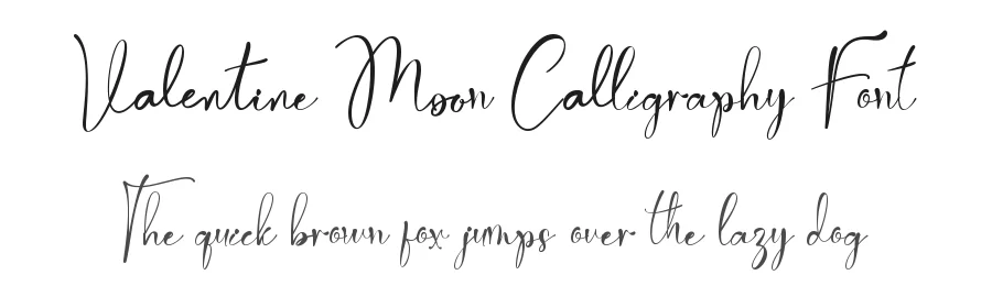 Valentine Moon Calligraphy Font by Yoga Letter — Script Handwritten Font