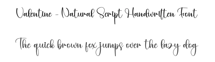 Valentine – Natural Script Handwritten Font by creativeletter — Script Handwritten Font