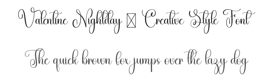 Valentine Nightday – Creative Style Font by freshtypeink — Script Handwritten Font