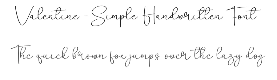 Valentine – Simple Handwritten Font by creativeletter — Script Handwritten Font