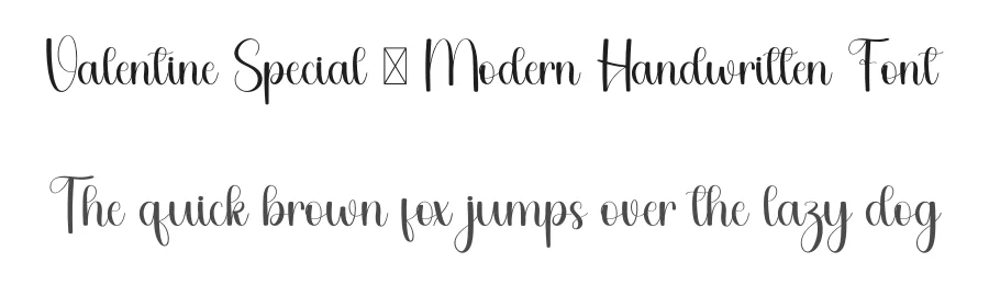 Valentine Special – Modern Handwritten Font by freshtypeink — Script Handwritten Font