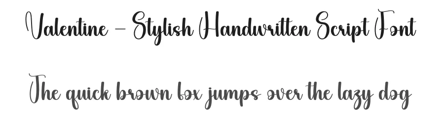 Valentine – Stylish Handwritten Script Font by creativeletter — Script Handwritten Font
