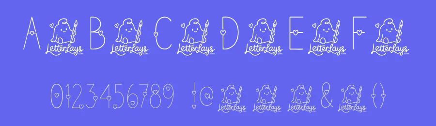 Valentineline Free Font by Letterlays — Display Font — thumbnail 3