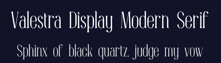 Valestra Display Modern Serif by Gracetype Studio — Sans Serif Font — thumbnail 2