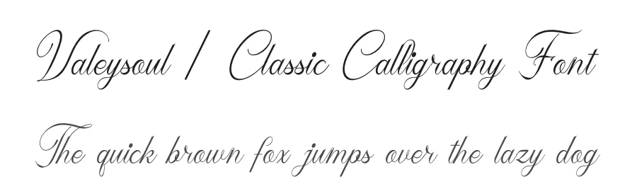 Valeysoul | Classic Calligraphy Font by Gracetypestudio — Script Handwritten Font
